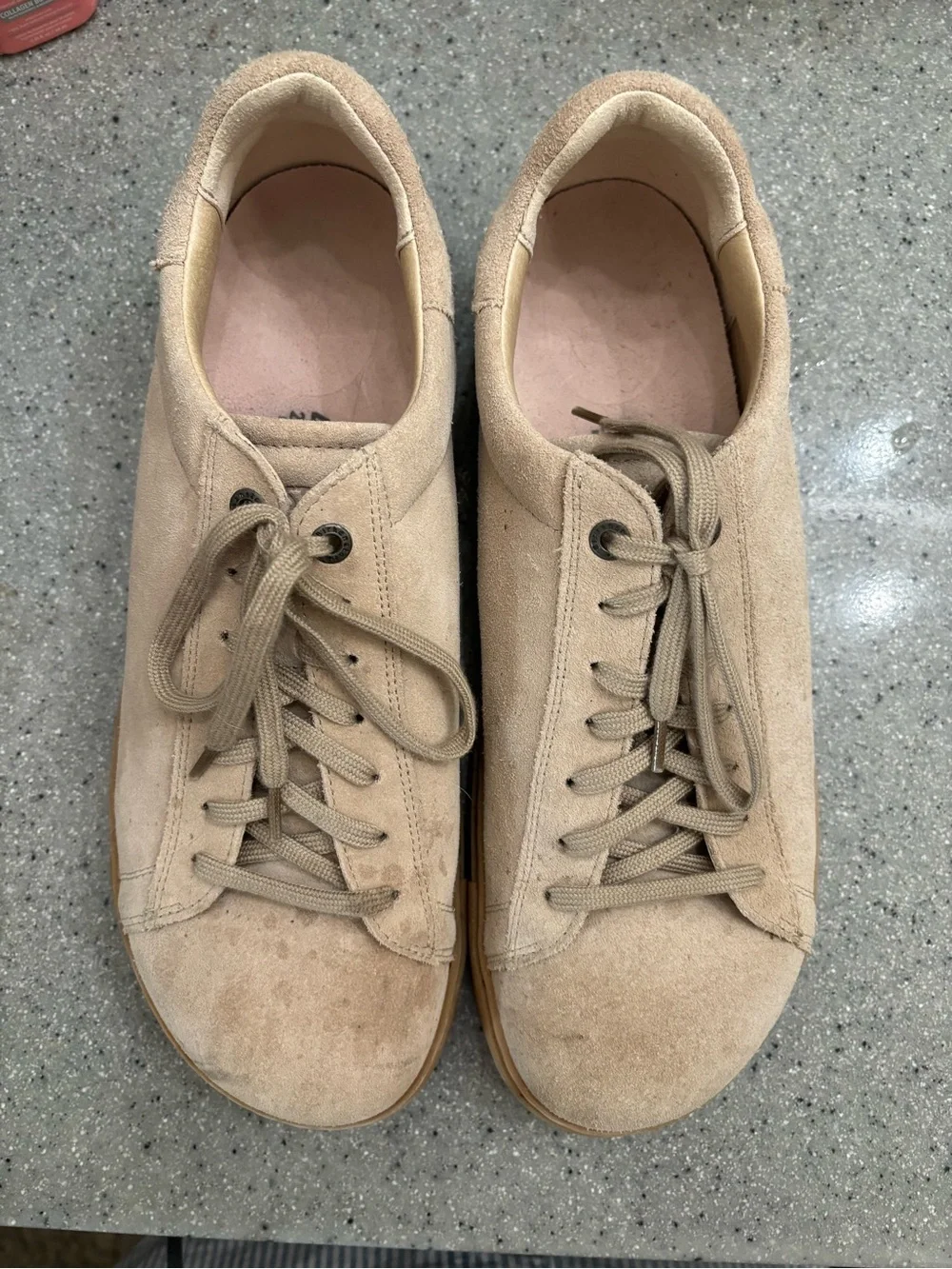 Birkenstock Women's Beige Suede Sneakers